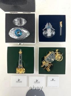 Swarovski 4 Pieces Crystal Miniature Figurines with Gold Accent- Collection # 26