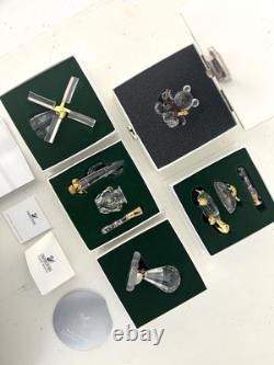 Swarovski 5 Pieces Crystal Miniature Figurines with Gold Accent- Collection # 22