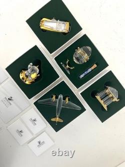 Swarovski 5 Pieces Crystal Miniature Figurines with Gold Accent- Collection # 23