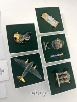 Swarovski 5 Pieces Crystal Miniature Figurines with Gold Accent- Collection # 23