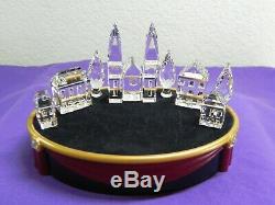 Swarovski 8 Piece Silver Crystal City House Set 1&2, Cathedral, Poplar Trees