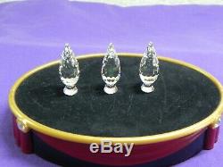 Swarovski 8 Piece Silver Crystal City House Set 1&2, Cathedral, Poplar Trees