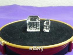 Swarovski 8 Piece Silver Crystal City House Set 1&2, Cathedral, Poplar Trees