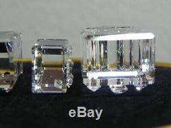 Swarovski 8 Piece Silver Crystal City House Set 1&2, Cathedral, Poplar Trees