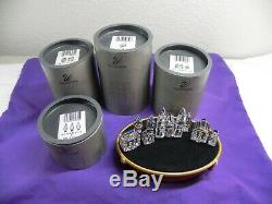 Swarovski 8 Piece Silver Crystal City House Set 1&2, Cathedral, Poplar Trees