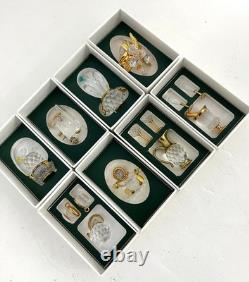 Swarovski 8 Pieces Crystal Memories Miniature with Gold Accent Collection # 5