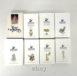 Swarovski 8 Pieces Crystal Memories Miniature with Gold Accent Collection # 6