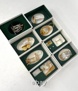 Swarovski 8 Pieces Crystal Memories Miniature with Gold Accent Collection # 6