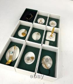 Swarovski 9 Pieces Crystal Memories Miniature with Gold Accent Collection # 7