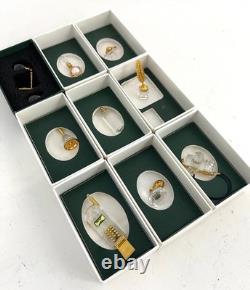 Swarovski 9 Pieces Crystal Memories Miniature with Gold Accent Collection # 7