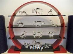 Swarovski Chinese Zodiac Complete 12 Piece Set + Display Retired Nib Coa