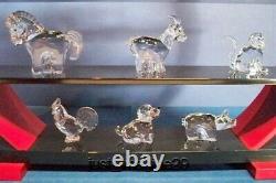 Swarovski Chinese Zodiac Complete 12 Piece Set + Display Retired Nib Coa