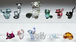 Swarovski Crystal 126 Piece Collection Disney Lovlots Kris Bears Mo Ducks Cats