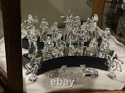 Swarovski Crystal 13 Piece Nativity Set Mary, Joseph, Jesus, Wisemen, Animals