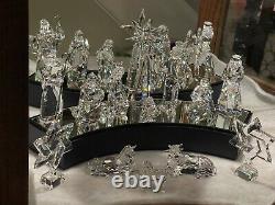 Swarovski Crystal 13 Piece Nativity Set Mary, Joseph, Jesus, Wisemen, Animals