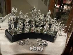 Swarovski Crystal 13 Piece Nativity Set Mary, Joseph, Jesus, Wisemen, Animals