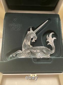 Swarovski Crystal 1996 Annual Edition Unicorn Retired Piece Box/Papers