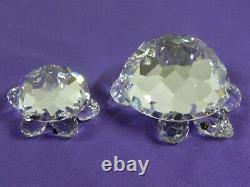 Swarovski Crystal 2 Piece Large Turtle & Small Turtle 7632-045 & 030