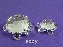 Swarovski Crystal 2 Piece Large Turtle & Small Turtle 7632-045 & 030