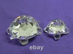 Swarovski Crystal 2 Piece Large Turtle & Small Turtle 7632-045 & 030