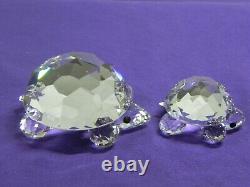 Swarovski Crystal 2 Piece Large Turtle & Small Turtle 7632-045 & 030