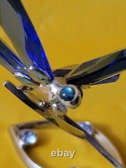Swarovski Crystal Blue Dragonfly Insect Figurine Retired SCS Event Piece