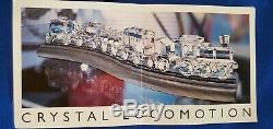 Swarovski Crystal Complete Train Set with Wooden Track 7 pieces W COA
