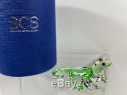 Swarovski Crystal Figurine SCS Green Gecko Event Piece 2008 905541 MIB WithCOA