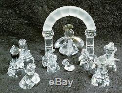 Swarovski Crystal Figurines 11 Piece Fab Crystal Nativity Set Wonderful Lot