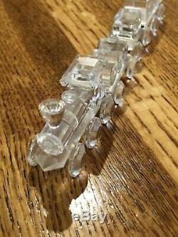 Swarovski Crystal Figurines 4 Piece Train Set Locomotive Petrol Coal Passenger