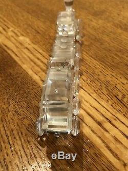 Swarovski Crystal Figurines 4 Piece Train Set Locomotive Petrol Coal Passenger