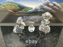 Swarovski Crystal Lot of 8 Figures 11 Piece Set Nativity Scene Minor Damage