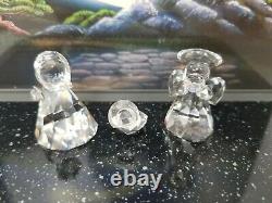 Swarovski Crystal Lot of 8 Figures 11 Piece Set Nativity Scene Minor Damage