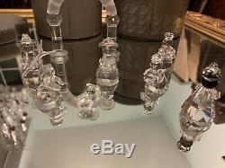 Swarovski Crystal Lot of 8 Piece Nativity Arch 3 Wise Men Angel with Horn Mary