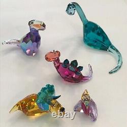 Swarovski Crystal Lovlots Dinosaurs (Five Piece Set) Mint