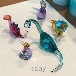 Swarovski Crystal Lovlots Dinosaurs (Five Piece Set) Mint
