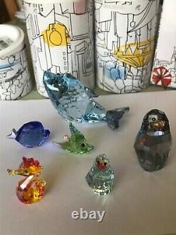 Swarovski Crystal Lovlots Sealife Figurines (6 total pieces) Mint