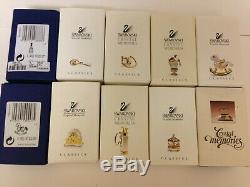 Swarovski Crystal Memories Lot Of 10 Pieces Complete With Boxes & Certs