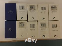 Swarovski Crystal Memories Lot Of 10 Pieces Complete With Boxes & Certs