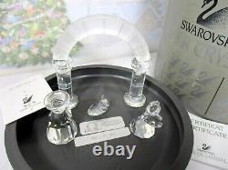 Swarovski Crystal Nativity Holy Family With Arch 4 Piece Set 166160