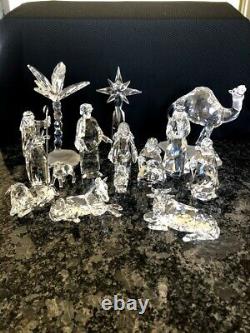 Swarovski Crystal Nativity Set 14 pieces