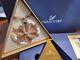 Swarovski Crystal Scs 2014 Gold Box Christmas Ornament Set 3 Piece #5063341 Mib
