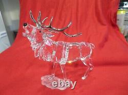 Swarovski Crystal Stag/Deer withRhodium Antlers Retired Rare Piece