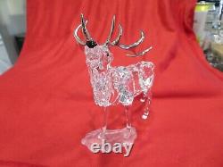 Swarovski Crystal Stag/Deer withRhodium Antlers Retired Rare Piece