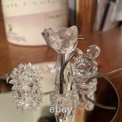 Swarovski Crystal Three Piece Cat, Mouse, Hedgehog Crystal Miniatures
