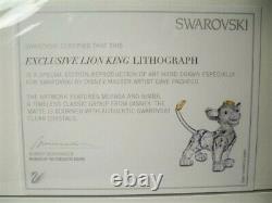 Swarovski Disney Lion King Complete 6 Piece Set + Lithograph Very Rare Bnib