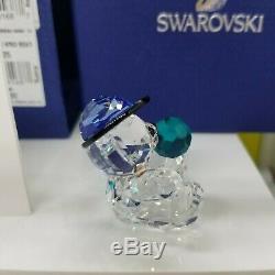 Swarovski Kris Bear with Blue Ball, Let's Play Ball. Signed Piece
