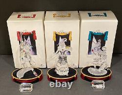 Swarovski SCS Masquerade Trilogy 1999 2000 2001 MINT with Plaques Stands Boxes