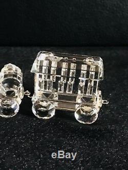 Swarovski Swan Signed Crystal Train Set Complete with track. (5piece)