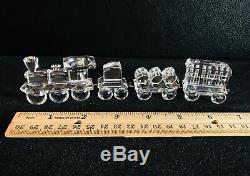 Swarovski Swan Signed Crystal Train Set Complete with track. (5piece)